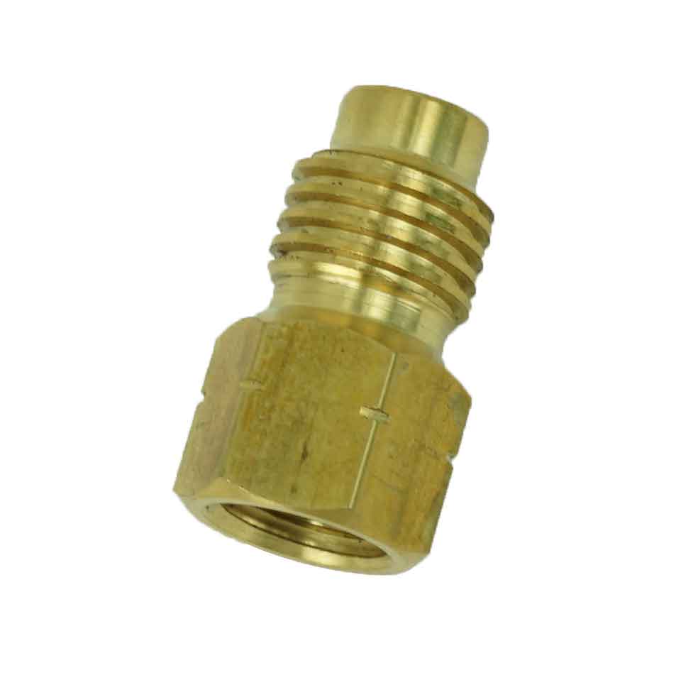 50302W-V1 - Adapter-1-4-Flare-Female-x-1-2-ACME-LH-Male-with-valve-core-inside