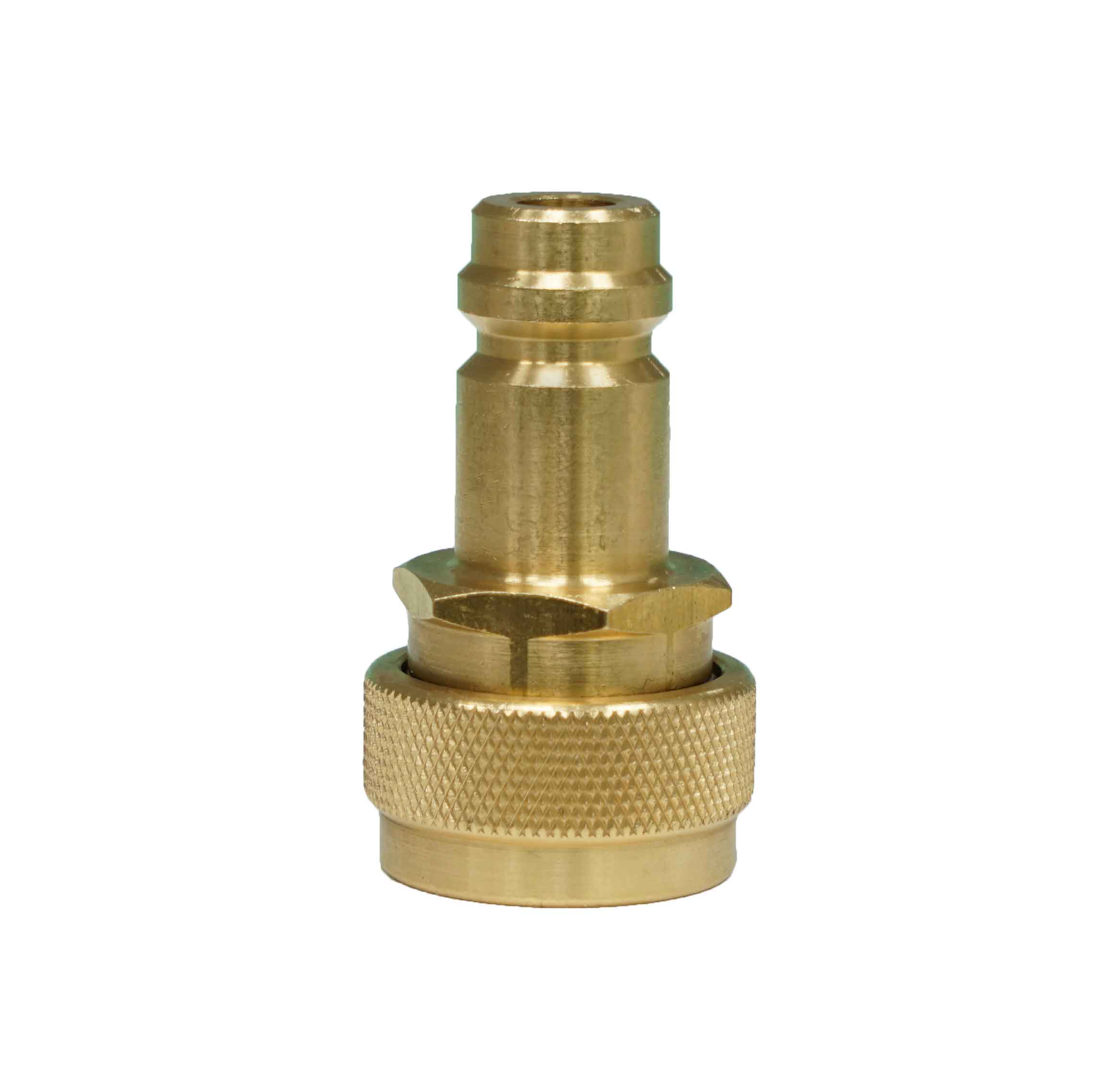 50552-H - Brass-R1234yf-female-coupler-to-R134a-male-coupler-w-STD-valve-core-high-side